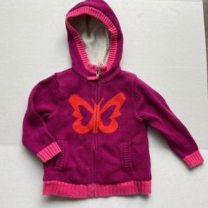 Hanna Andersson Sherpa thick sweater butterfly